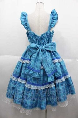 画像2: Angelic Pretty / マーガレットドールジャンパースカート  青チェック I-25-10-04-069-AP-OP-SA-ZI