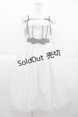 画像1: Angelic Pretty / Angelinaジャンパースカート  白Ｘ黒 I-25-10-04-070-AP-OP-SA-ZI