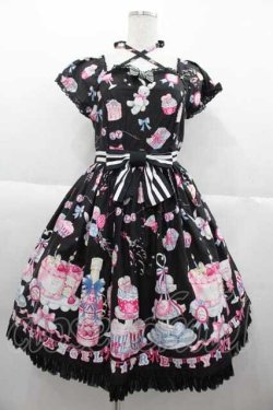 画像1: Angelic Pretty / Merry Making Partyワンピース  黒 I-25-10-04-074-AP-OP-SA-ZI