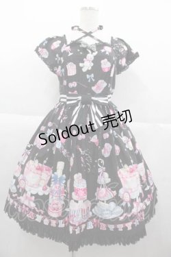 画像1: Angelic Pretty / Merry Making Partyワンピース  黒 I-25-10-04-074-AP-OP-SA-ZI