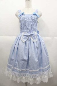 BABY,THE STARS SHINE BRIGHT / シャーリングプリンセスジャンパースカート  サックス I-25-10-04-075-BA-SK-SA-ZI