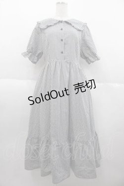 画像1: m petit by misako / AM*ギンガムCHKワンピース L 黒Ｘ白 I-25-10-04-078-LO-OP-SA-ZI