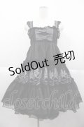 FRILL / リボンｘ刺 キャミワンピース  黒 I-25-10-04-084-HN-OP-HR-ZI