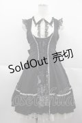 FRILL / 刺繍ノースリーブワンピース  黒ｘ白 I-25-10-04-085-HN-OP-HR-ZI
