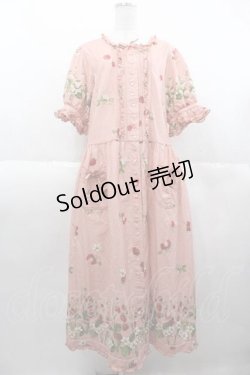 画像1: PINK HOUSE / いちごプリントワンピース  ピンク I-25-10-04-089-LO-OP-SA-ZI