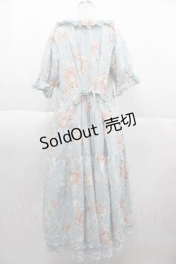 画像2: PINK HOUSE / 桜Teddyプリントワンピース  サックス I-25-10-04-091-LO-OP-SA-ZI