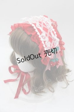 画像1: Angelic Pretty / Little Strawberryヘッドドレス  赤 I-25-10-04-108-AP-AC-SA-ZI