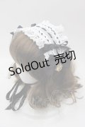 BABY,THE STARS SHINE BRIGHT / プリンセスドロップヘッドドレス  白Ｘ黒 I-25-10-04-109-BA-AC-SA-ZI