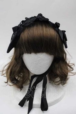 画像2: BABY,THE STARS SHINE BRIGHT / プリンセスドロップヘッドドレス  黒 I-25-10-04-110-BA-AC-SA-ZI