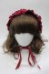 画像2: BABY,THE STARS SHINE BRIGHT / はしごレースのスピンドールヘッドドレス(バーバリー)  赤 I-25-10-04-111-BA-AC-SA-ZI (2)