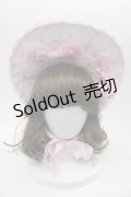 LOLITAその他(お買取対象外) / リボンレースボンネット  白Ｘピンク I-25-10-04-115-LO-AC-SA-ZI
