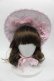 画像1: LOLITAその他(お買取対象外) / リボンレースボンネット  白Ｘピンク I-25-10-04-115-LO-AC-SA-ZI (1)