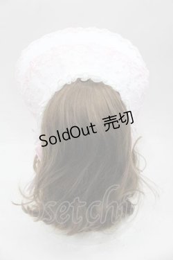 画像2: LOLITAその他(お買取対象外) / リボンレースボンネット  白Ｘピンク I-25-10-04-115-LO-AC-SA-ZI