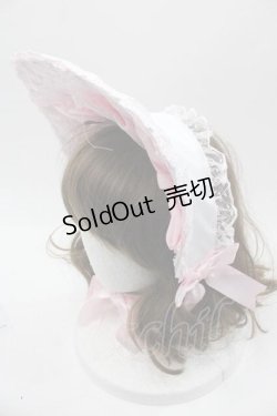 画像3: LOLITAその他(お買取対象外) / リボンレースボンネット  白Ｘピンク I-25-10-04-115-LO-AC-SA-ZI