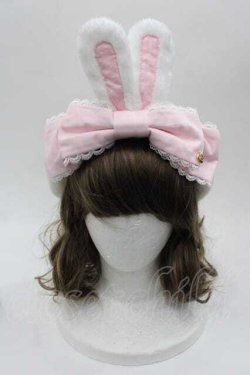 画像1: Angelic Pretty / Dolly Bunnyベレー  アイボリーＸピンク I-25-10-04-118-AP-AC-SA-ZI