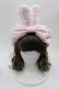 画像1: Angelic Pretty / Dolly Bunnyベレー  アイボリーＸピンク I-25-10-04-118-AP-AC-SA-ZI (1)