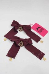 Angelic Pretty / Starry Moonリボンクリップ  ボルドー I-25-10-04-122-AP-AC-SA-ZI
