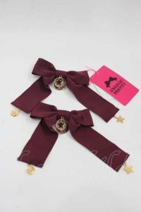 Angelic Pretty / Starry Moonリボンクリップ  ボルドー I-25-10-04-122-AP-AC-SA-ZI