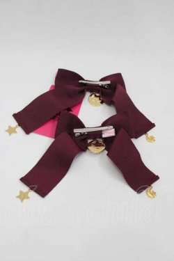 画像2: Angelic Pretty / Starry Moonリボンクリップ  ボルドー I-25-10-04-122-AP-AC-SA-ZI