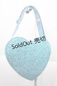 MILK / グリッターハートショルダー  青 I-25-10-04-011-ML-BG-SA-ZI