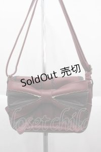 axes femme / リボンショルダーバッグ  ボルドー I-25-10-04-019-AX-BG-SA-ZI