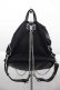 画像2: KILL STAR / Double Crossed Gothic Punk Chains Buckle Crosses Backpack  ブラック I-25-10-04-022-SL-BG-SA-ZI (2)