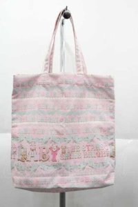 BABY,THE STARS SHINE BRIGHT / くみゃちゃんのシュガシュガアイシングクッキートートバッグ  ピンク I-25-10-04-028-BA-BG-SA-ZI