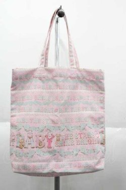 画像1: BABY,THE STARS SHINE BRIGHT / くみゃちゃんのシュガシュガアイシングクッキートートバッグ  ピンク I-25-10-04-028-BA-BG-SA-ZI
