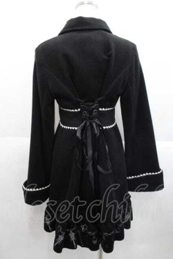 画像2: FRILL / 裾刺 バイカラーコート  黒ｘ白++ I-25-10-10-036-HN-CO-SA-ZI