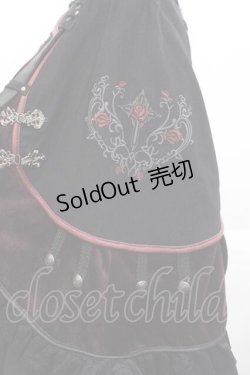 画像4: Ozz oneste / 薔薇十字架刺繍ケープ  黒Ｘ赤 I-25-10-10-040-OO-JA-SA-ZI