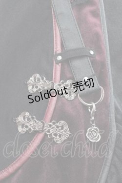 画像5: Ozz oneste / 薔薇十字架刺繍ケープ  黒Ｘ赤 I-25-10-10-040-OO-JA-SA-ZI