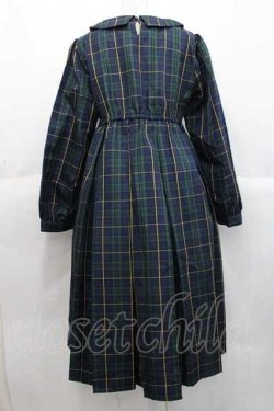 画像2: FLC / MINA*タータンチェックワンピース L ネイビーＸグリーン I-25-10-10-049-LO-OP-SA-ZI