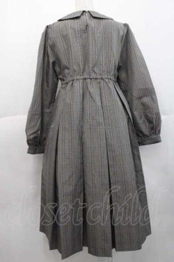 画像2: FLC / チェック柄ボックスプリーツワンピース L 黒チェック I-25-10-10-050-LO-OP-SA-ZI