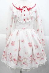 LIZ LISA / スイートケーキ柄ワンピース  ピンクＸ赤 I-25-10-10-059-LO-OP-SA-ZI