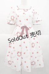 Amavel / Berry Whip Partyワンピース  白Ｘ赤 I-25-10-10-060-CA-OP-SA-ZI
