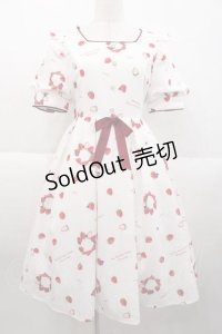 Amavel / Berry Whip Partyワンピース  白Ｘ赤 I-25-10-10-060-CA-OP-SA-ZI