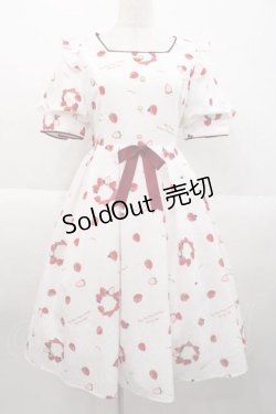 画像1: Amavel / Berry Whip Partyワンピース  白Ｘ赤 I-25-10-10-060-CA-OP-SA-ZI