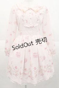 LIZ LISA / 【sanrio×LIZ LISA】スイートケーキ柄ワンピース  ピンク I-25-10-10-061-LO-OP-SA-ZI