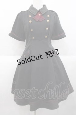 画像1: Amavel / Daydream Crestミリタリーワンピース  黒 I-25-10-10-072-CA-OP-SA-ZI