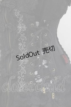 画像4: Ozz oneste / チャイナ&レースアップキャミビスチェジャンパースカート  黒 I-25-10-10-078-OO-OP-SA-ZI