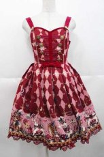 画像1: Angelic Pretty / TOY MARCHジャンパースカート  ボルドー I-25-10-10-080-AP-OP-SA-ZI (1)