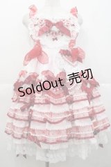 BABY,THE STARS SHINE BRIGHT / いちごのCharlotteジャンパースカート  ピンク I-25-10-10-082-BA-OP-SA-ZI