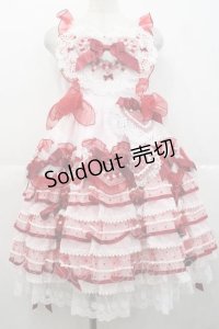 BABY,THE STARS SHINE BRIGHT / いちごのCharlotteジャンパースカート  ピンク I-25-10-10-082-BA-OP-SA-ZI