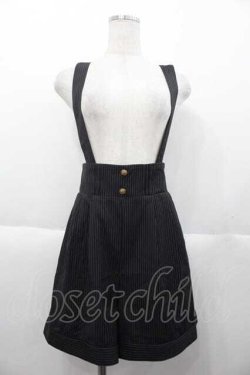 画像1: Amavel / ストライプサス付きパンツ  黒Ｘ白 I-25-10-10-093-CA-PA-SA-ZI