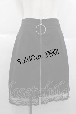 画像1: Jamieエーエヌケー / フロントZIPタイトスカート  黒Ｘシルバー I-25-10-10-095-LO-SK-SA-ZI