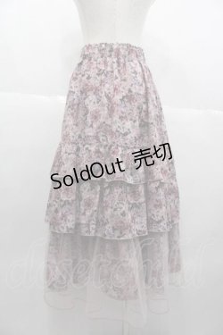 画像2: axes femme / フルールPTティアードスカート  ピンク I-25-10-10-105-AX-SK-SA-ZT525