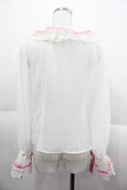 画像2: BABY,THE STARS SHINE BRIGHT / Ruban le Lien a la modeブラウス  白Ｘピンク I-25-10-10-011-BA-BL-SA-ZI