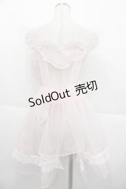 画像2: BABY,THE STARS SHINE BRIGHT / オーガンジーハートエプロン  ピンク I-25-10-10-115-BA-TO-SA-ZI