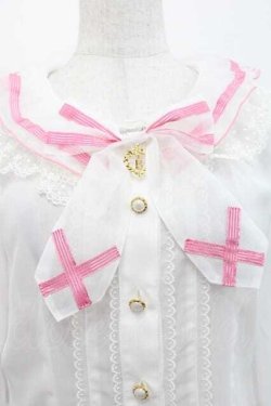 画像3: BABY,THE STARS SHINE BRIGHT / Ruban le Lien a la modeブラウス  白Ｘピンク I-25-10-10-011-BA-BL-SA-ZI
