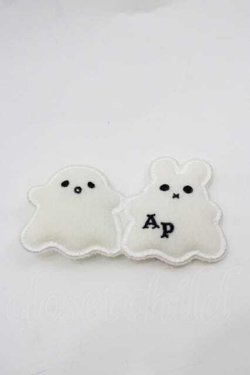 画像1: Angelic Pretty / マシュマロおばけワッペンクリップ  ホワイト I-25-10-10-119-AP-AC-SA-ZI